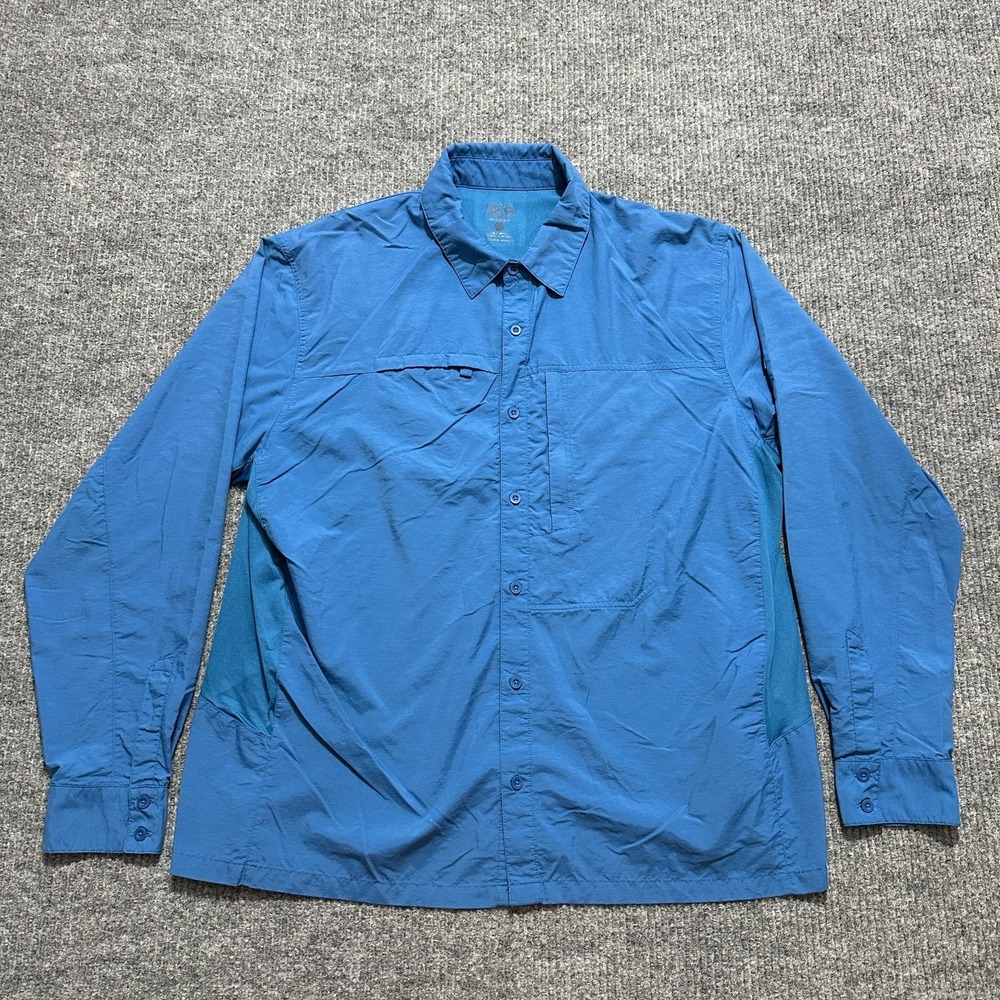 Mountain Hardwear Mens Button‎ Up Shirt Blue Long Sleeve 48" Chest Size